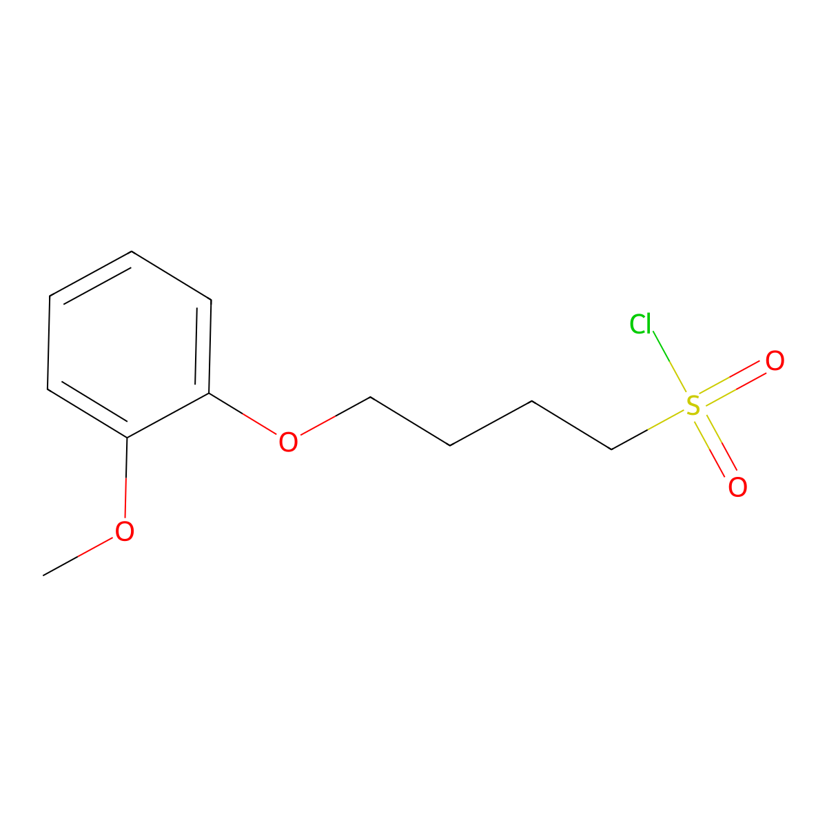 4-(2-Methoxyphenoxy)butane-1-sulfonyl chloride molecular structure, CAS 1339375-35-7