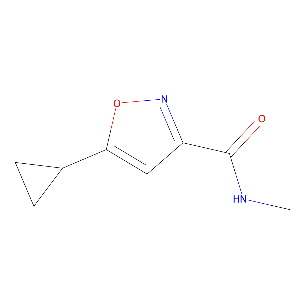 5-cyclopropyl-N-methyl-1,2-oxazole-3-carboxamide molecular structure, CAS 1339377-15-9