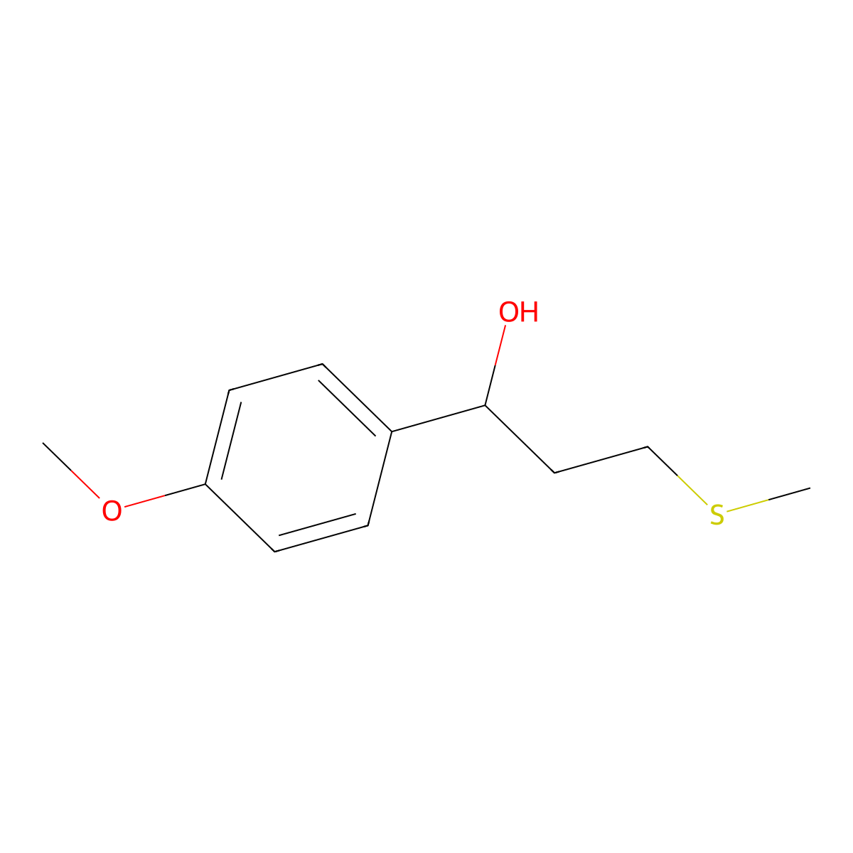 4-Methoxy-alpha-[2-(methylthio)ethyl]benZenemethanol molecular structure, CAS 1339377-27-3