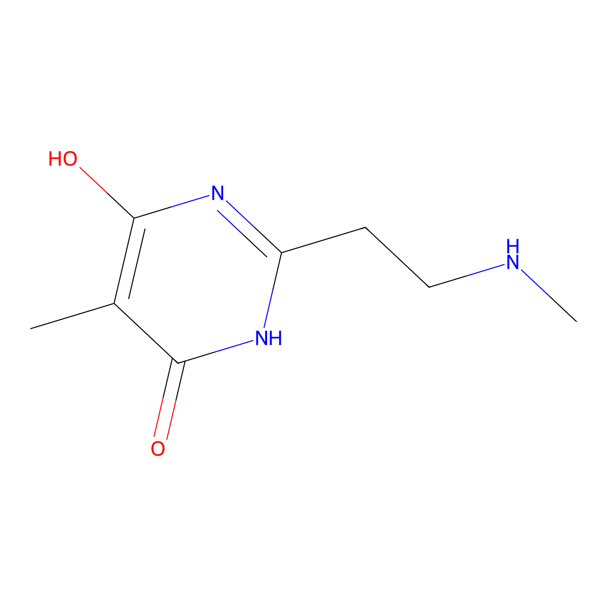 6-Hydroxy-5-methyl-2-(2-(methylamino)ethyl)pyrimidin-4(3h)-one molecular structure, CAS 1339379-07-5