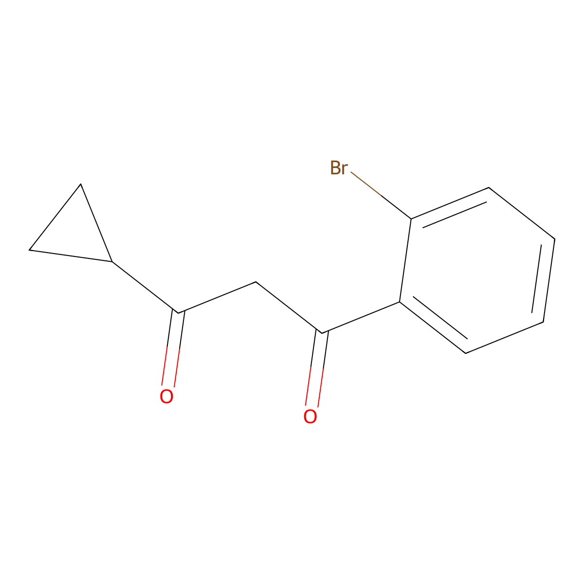 1-(2-Bromophenyl)-3-cyclopropylpropane-1,3-dione molecular structure, CAS 1339379-26-8