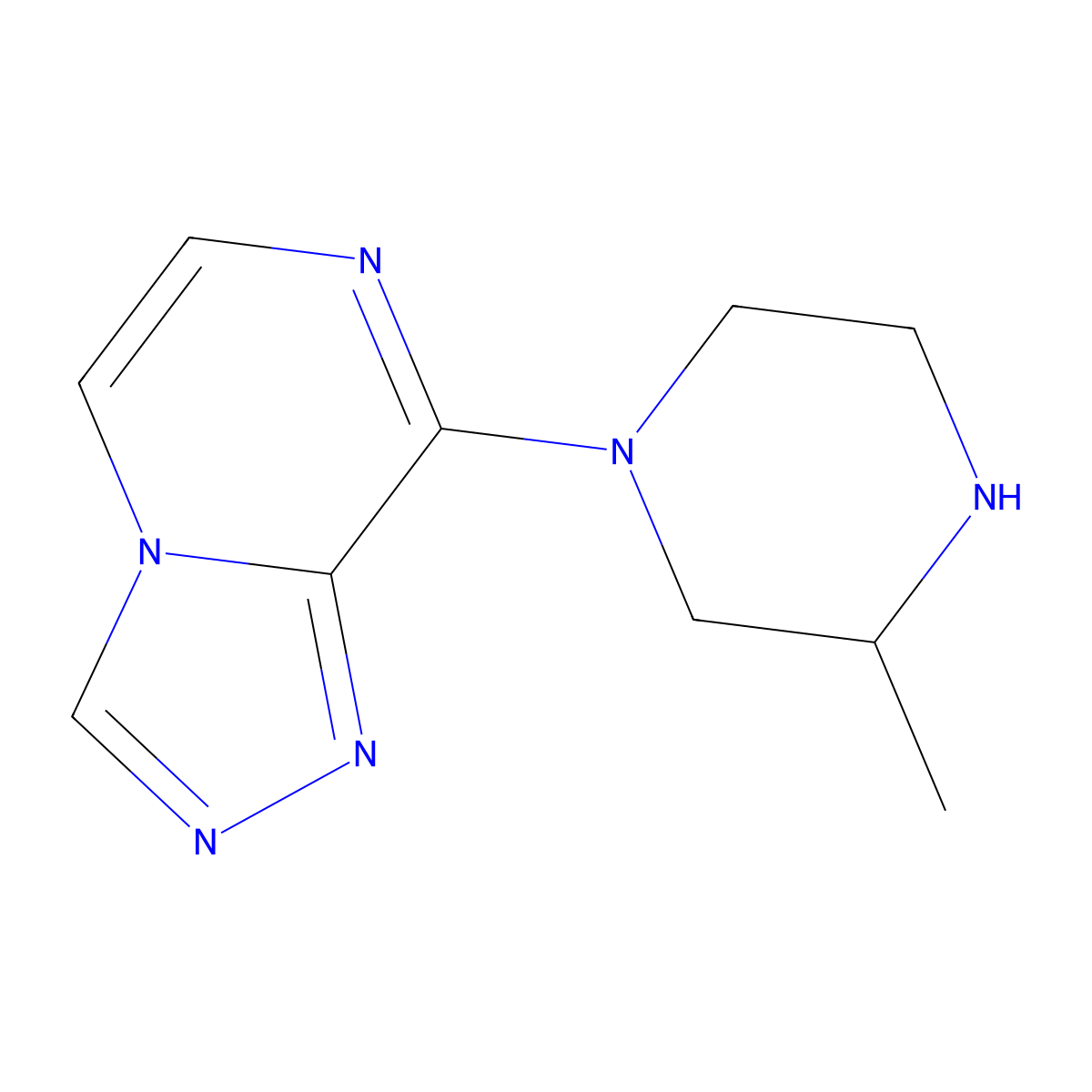 3-Methyl-1-{[1,2,4]triazolo[4,3-a]pyrazin-8-yl}piperazine molecular structure, CAS 1339379-95-1
