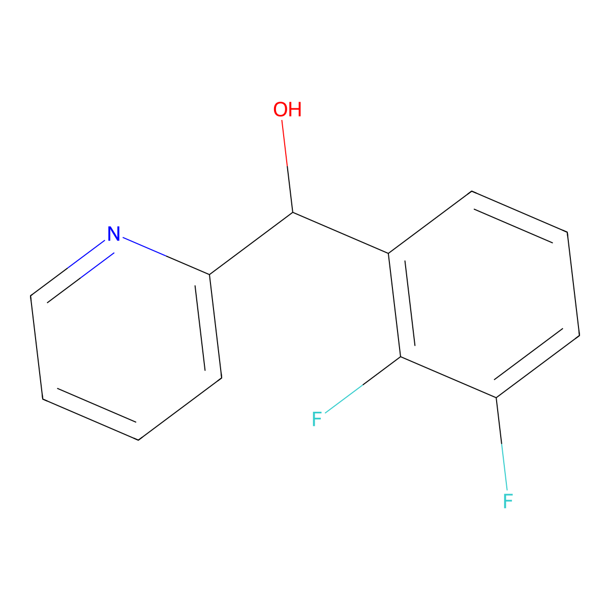alpha-(2,3-Difluorophenyl)-2-pyridinemethanol molecular structure, CAS 1339381-41-7