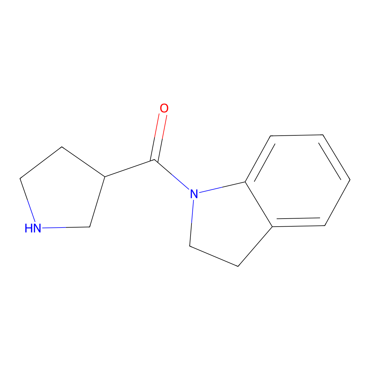 (2,3-Dihydro-1H-indol-1-yl)(pyrrolidin-3-yl)methanone molecular structure, CAS 1339381-51-9