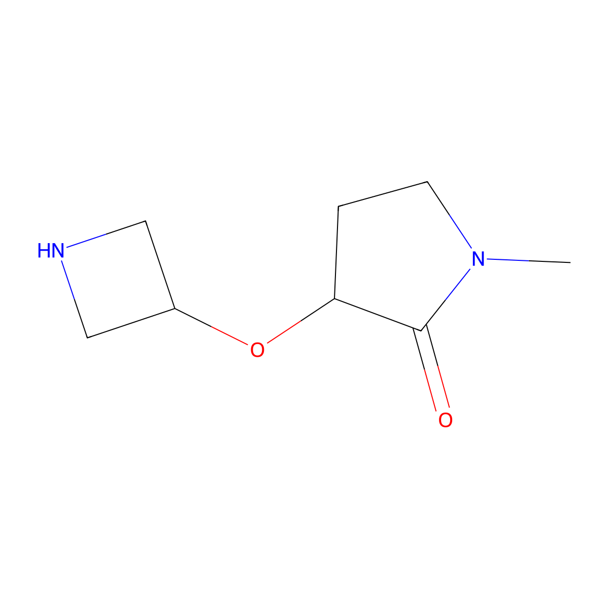 3-(Azetidin-3-yloxy)-1-methylpyrrolidin-2-one molecular structure, CAS 1339382-10-3