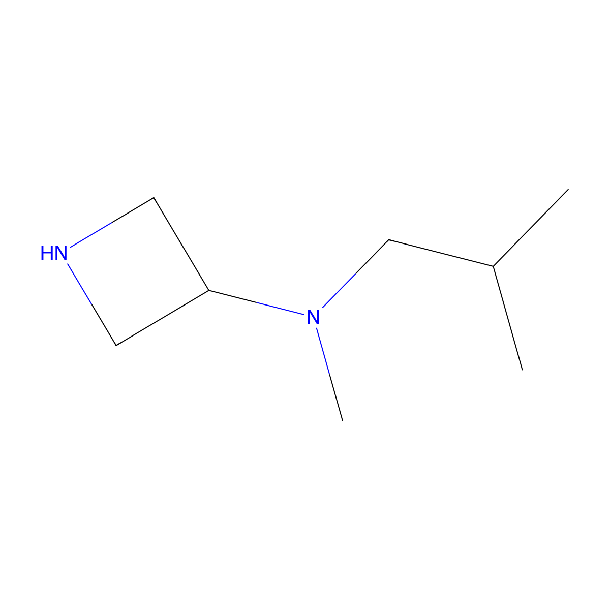 N-methyl-N-(2-methylpropyl)azetidin-3-amine molecular structure, CAS 1339382-57-8
