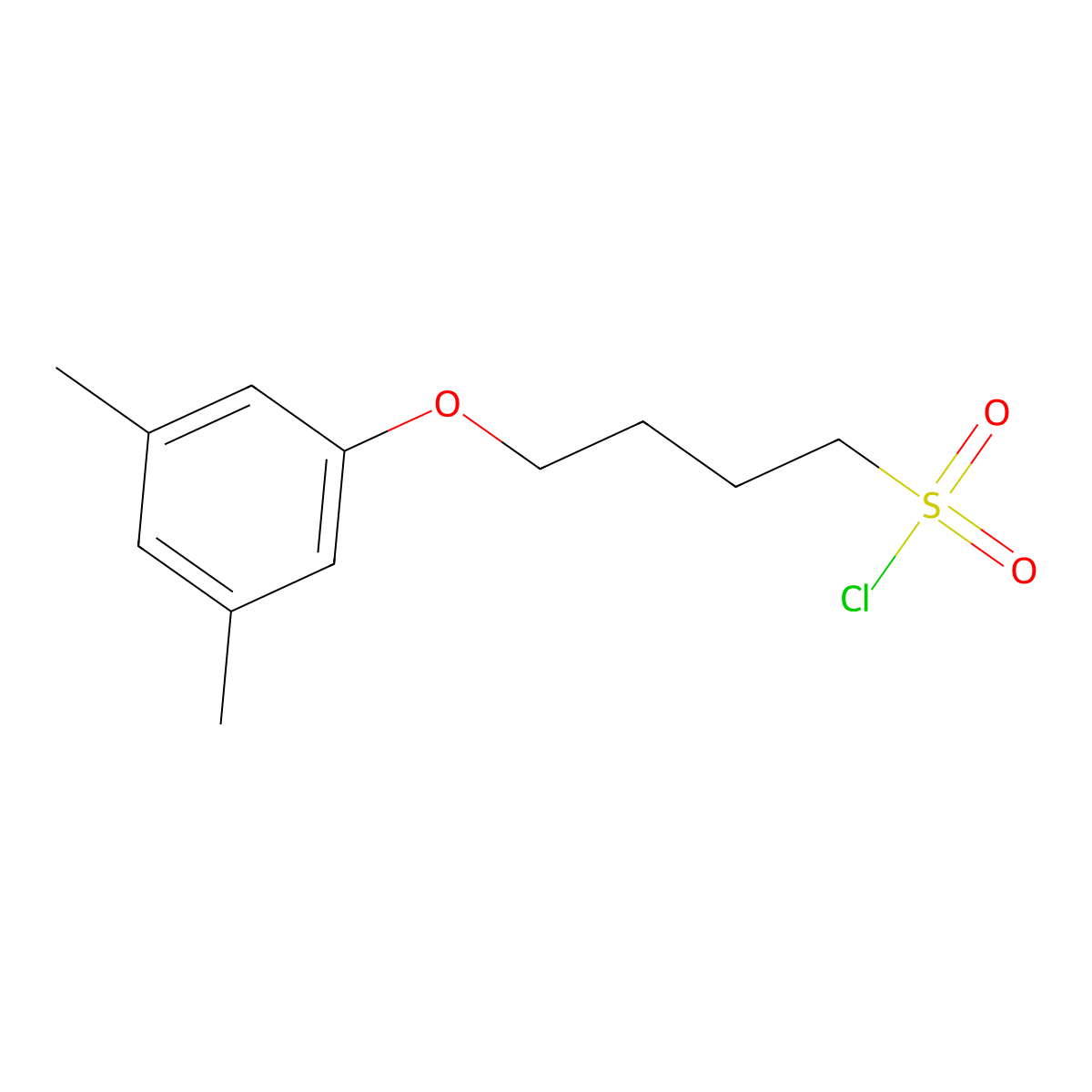 4-(3,5-Dimethylphenoxy)butane-1-sulfonyl chloride molecular structure, CAS 1339383-18-4