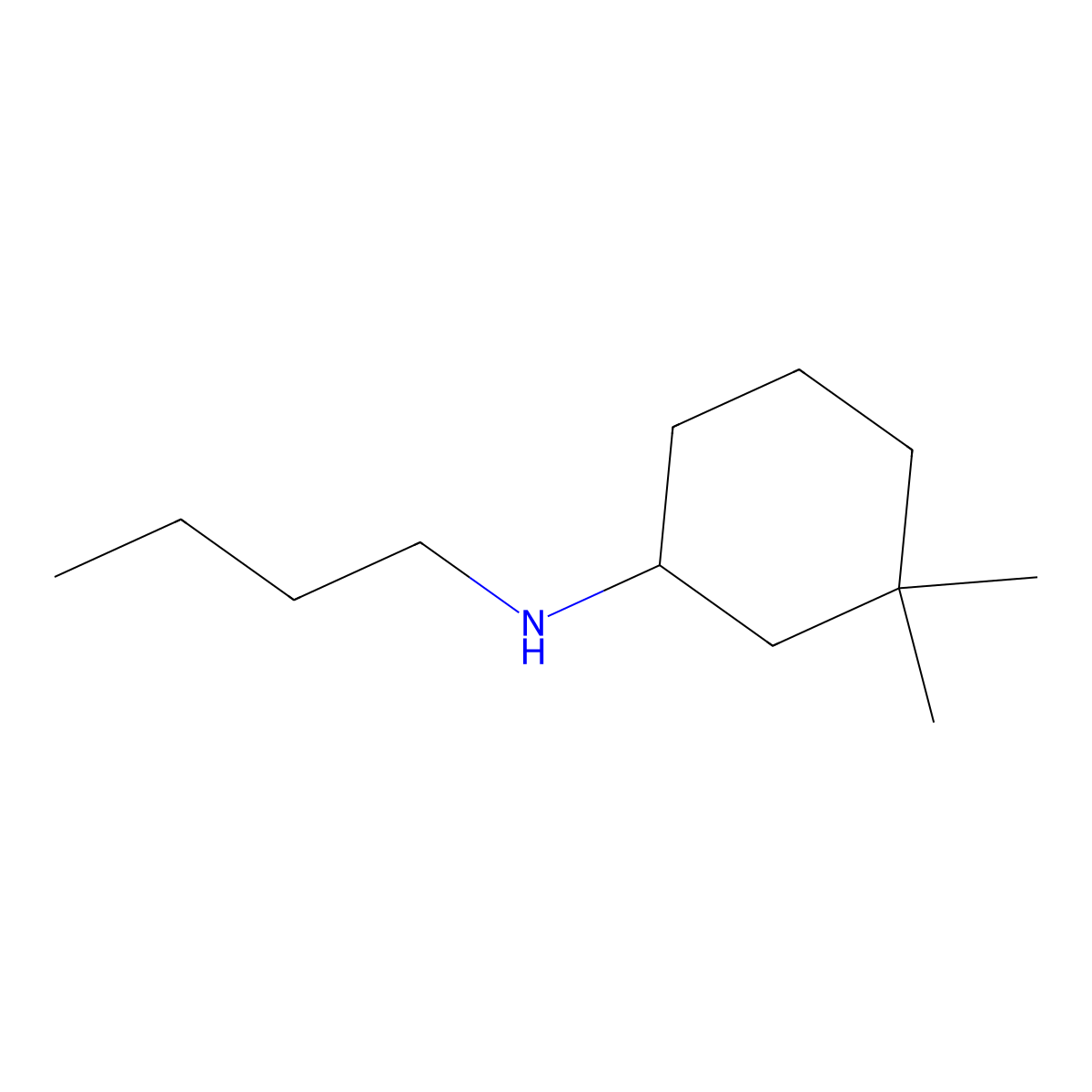 N-butyl-3,3-dimethylcyclohexan-1-amine molecular structure, CAS 1339383-33-3
