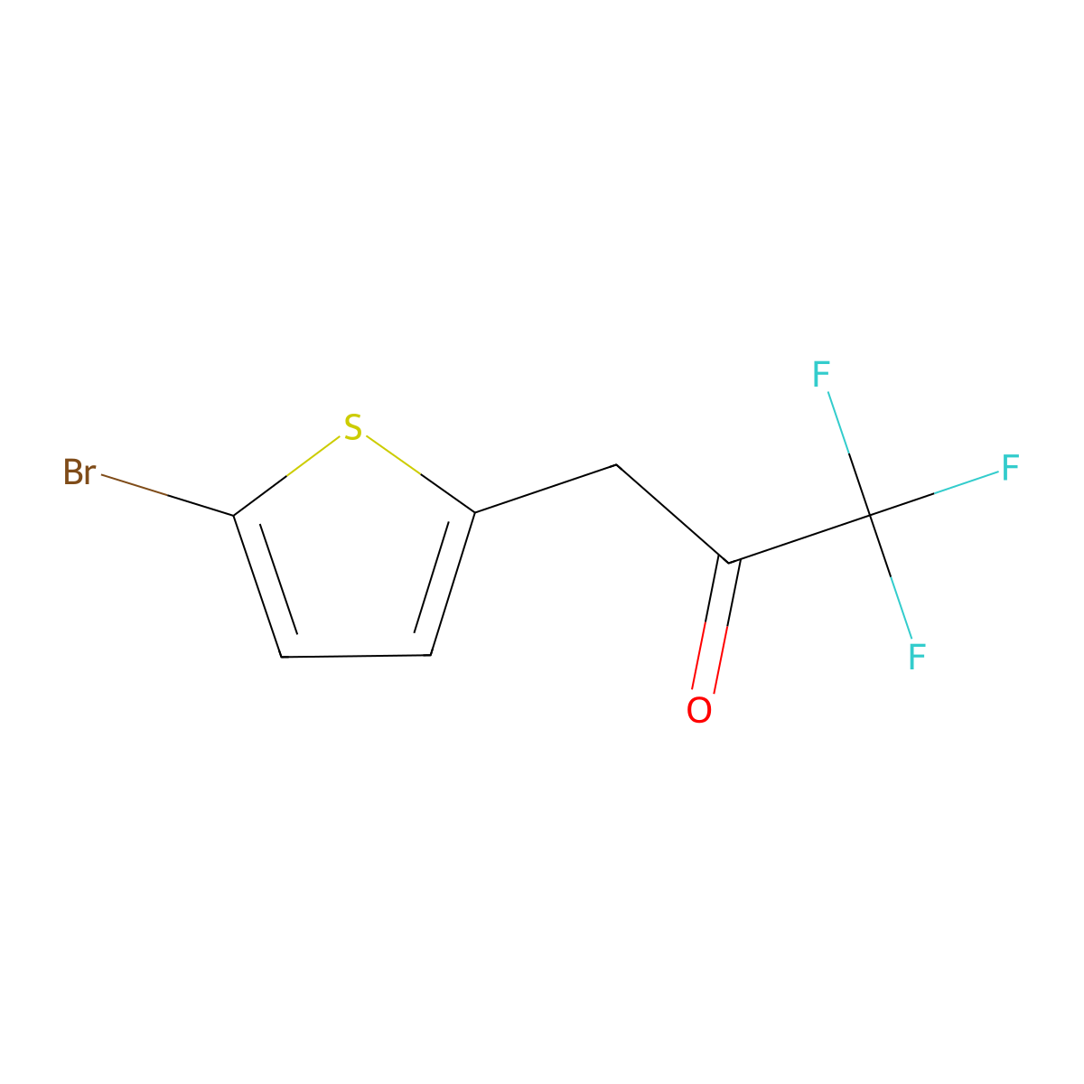 3-(5-Bromothiophen-2-yl)-1,1,1-trifluoropropan-2-one molecular structure, CAS 1339383-59-3
