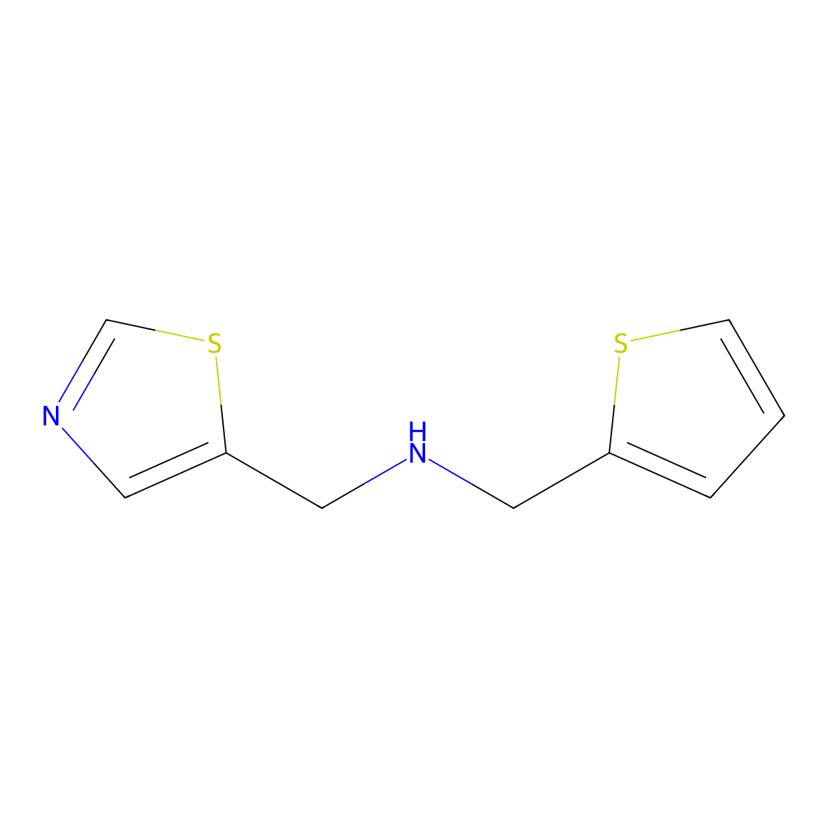1-(Thiazol-5-yl)-N-(thiophen-2-ylmethyl)methanamine molecular structure, CAS 1339384-12-1