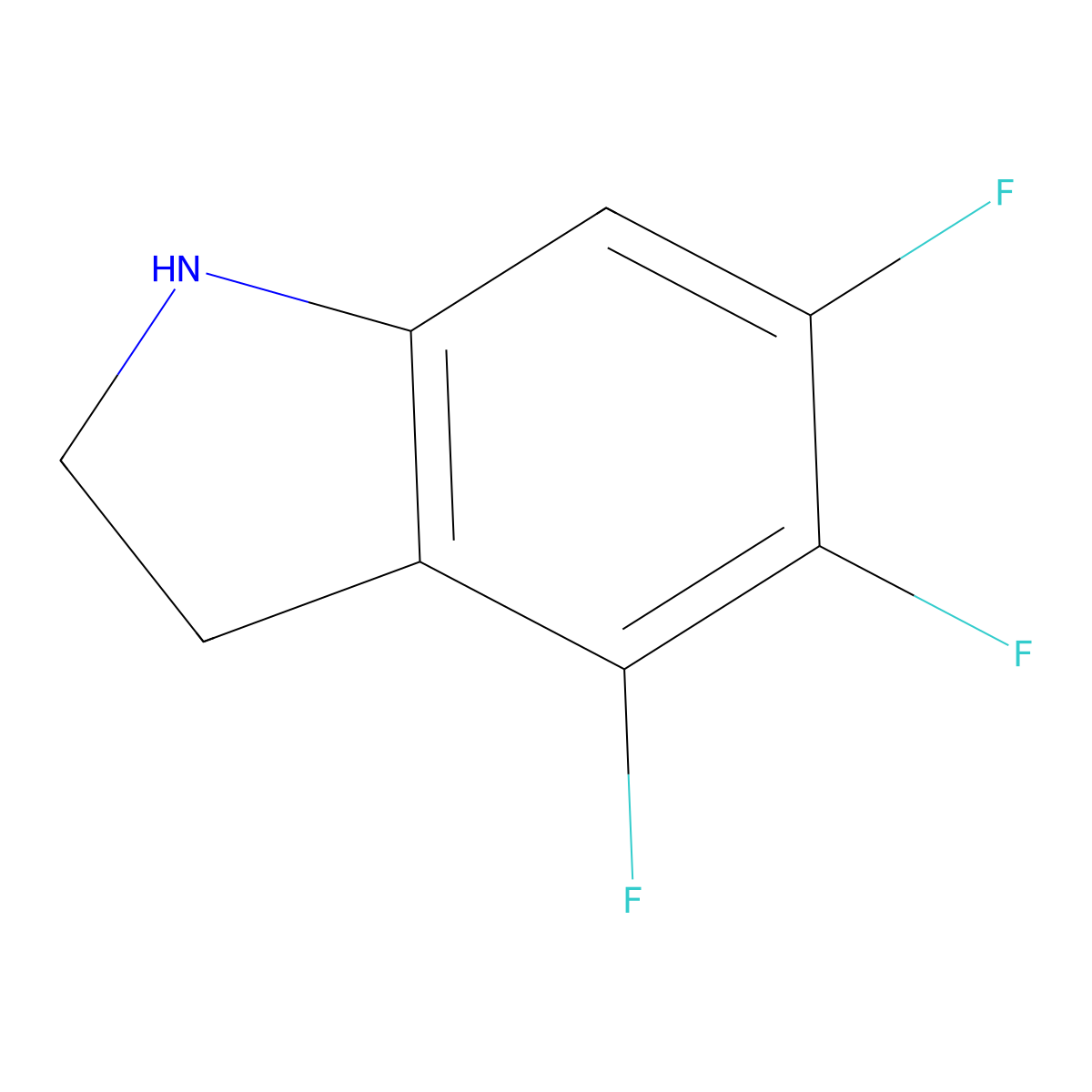 4,5,6-trifluoro-2,3-dihydro-1H-indole molecular structure, CAS 1339384-54-1