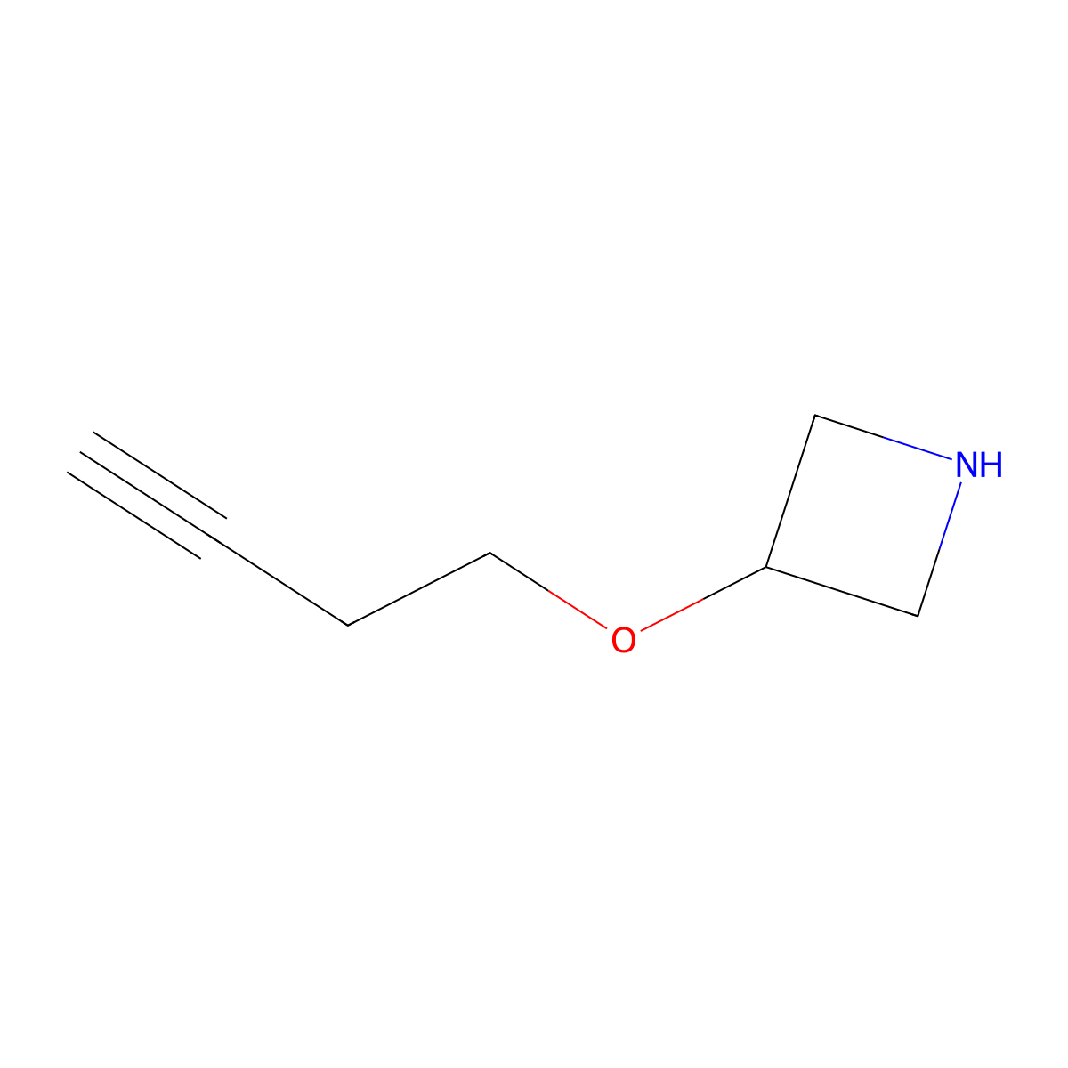 3-(But-3-YN-1-yloxy)azetidine molecular structure, CAS 1339385-00-0
