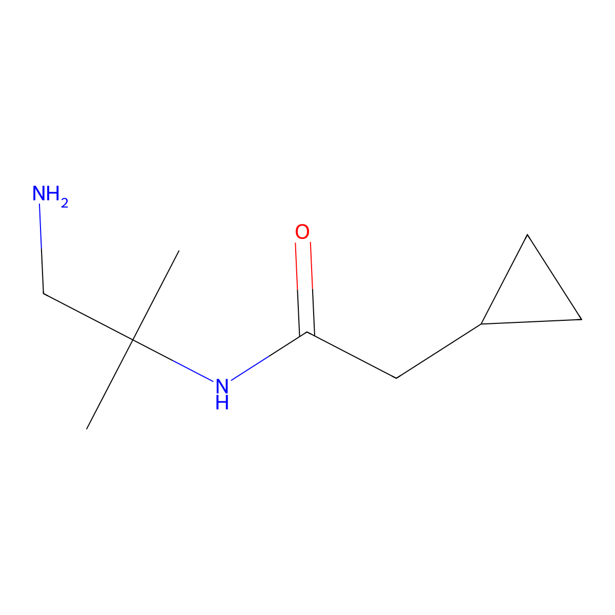 N-(1-amino-2-methylpropan-2-yl)-2-cyclopropylacetamide molecular structure, CAS 1339387-68-6