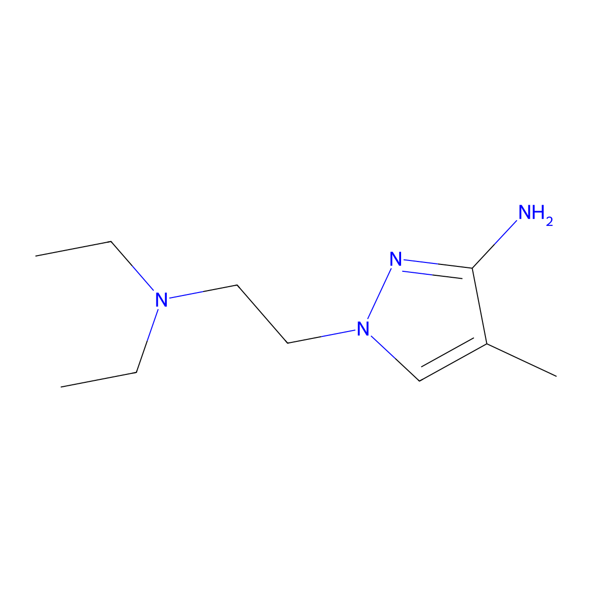 1-(2-(Diethylamino)ethyl)-4-methyl-1h-pyrazol-3-amine molecular structure, CAS 1339387-76-6