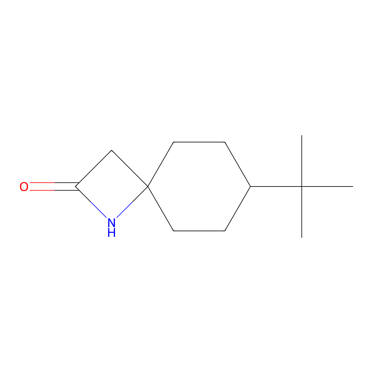 7-Tert-butyl-1-azaspiro[3.5]nonan-2-one molecular structure, CAS 1339391-14-8