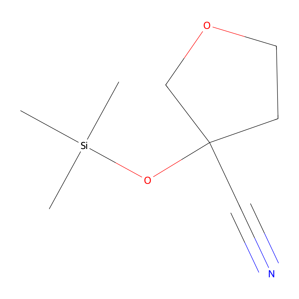 3-[(Trimethylsilyl)oxy]oxolane-3-carbonitrile molecular structure, CAS 1339395-26-4