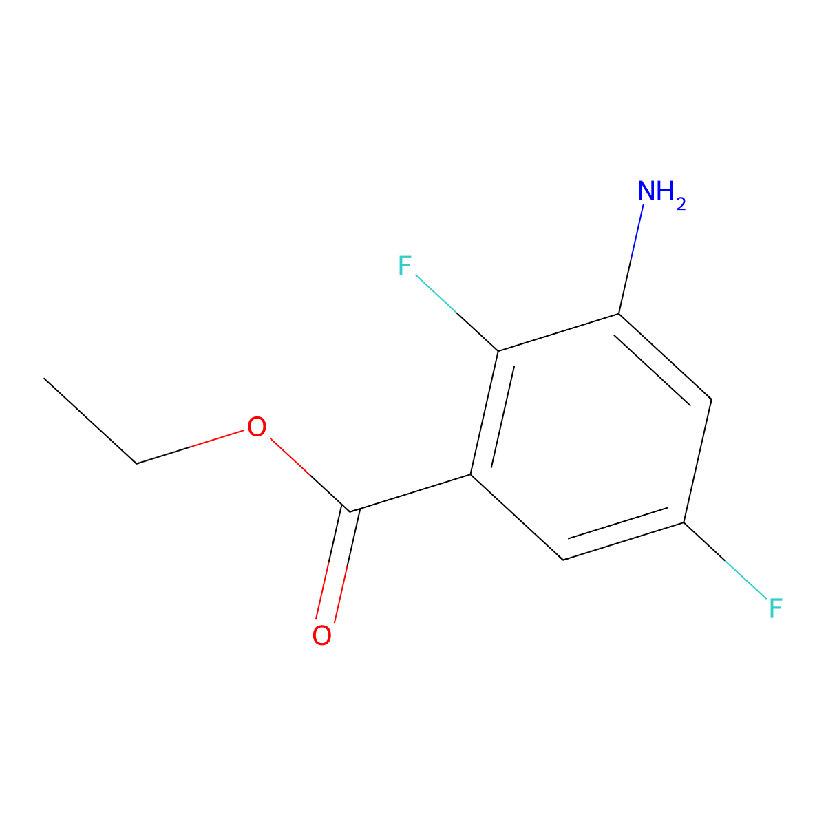 Ethyl 3-amino-2,5-difluorobenzoate molecular structure, CAS 1339398-22-9