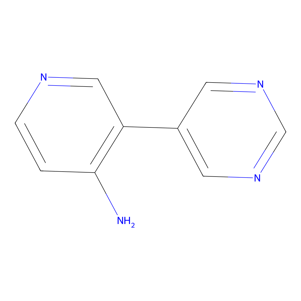 3-(Pyrimidin-5-yl)pyridin-4-amine molecular structure, CAS 1339398-96-7