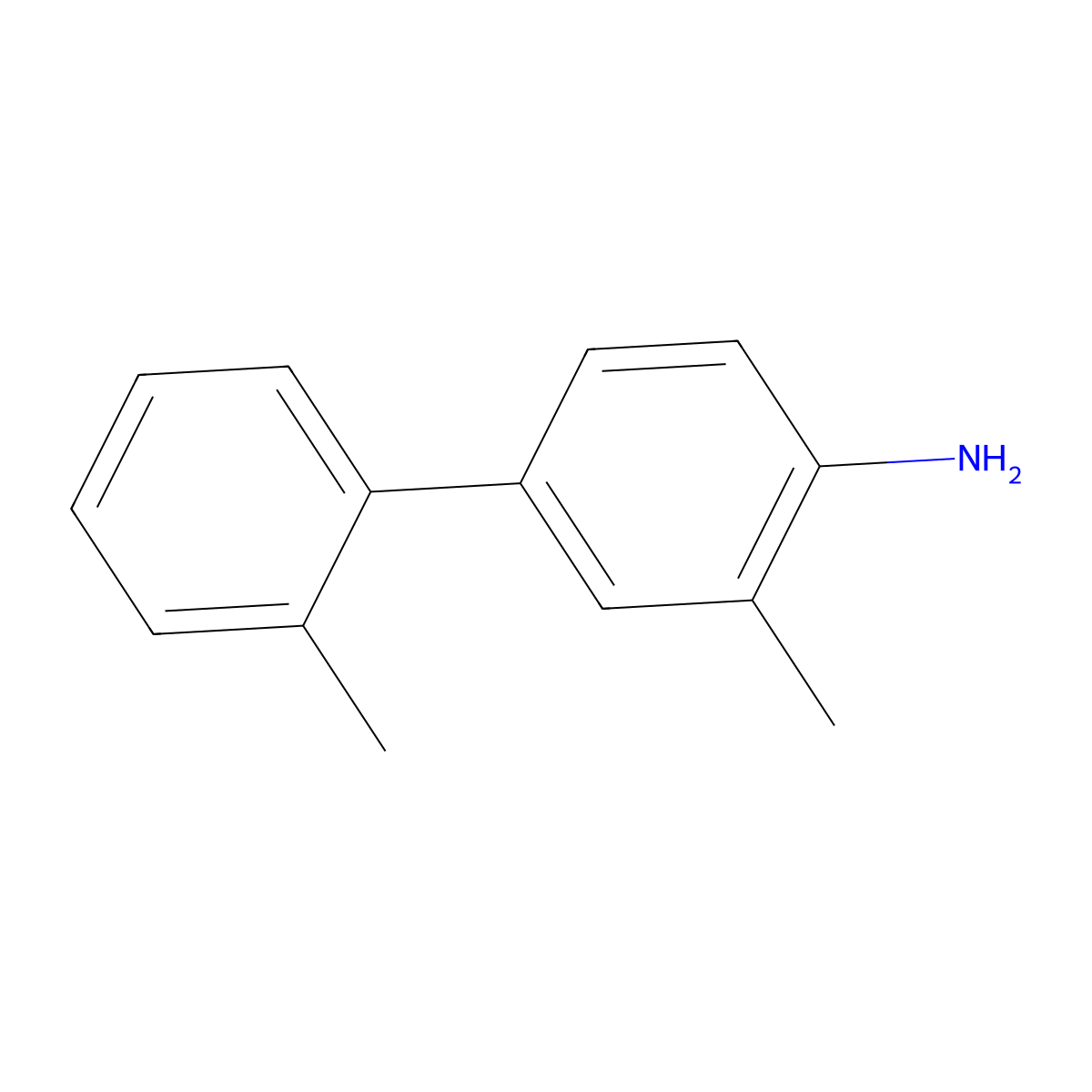 3,2'-Dimethyl-4-aminobiphenyl molecular structure, CAS 13394-86-0