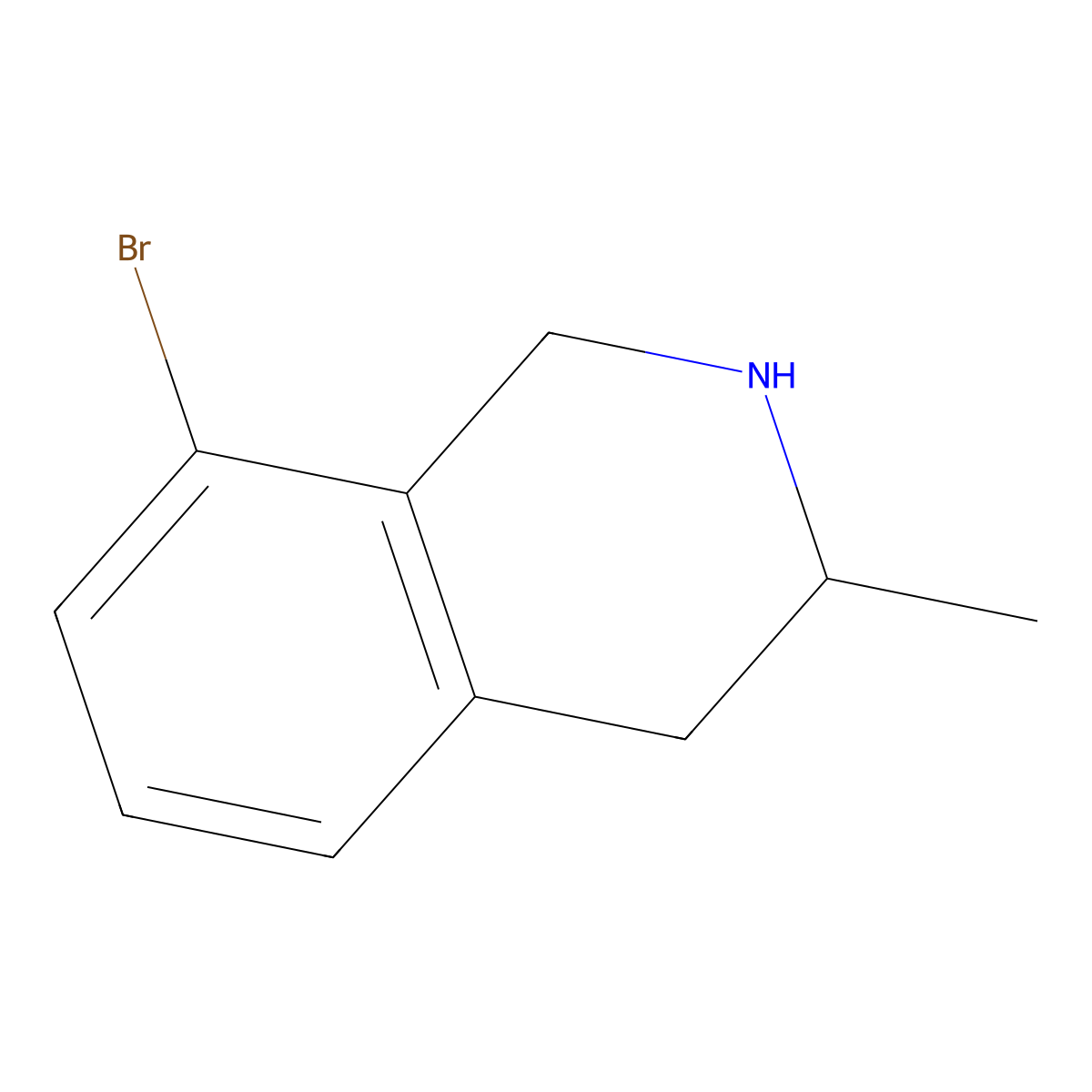 8-Bromo-3-methyl-1,2,3,4-tetrahydroisoquinoline molecular structure, CAS 1339402-29-7