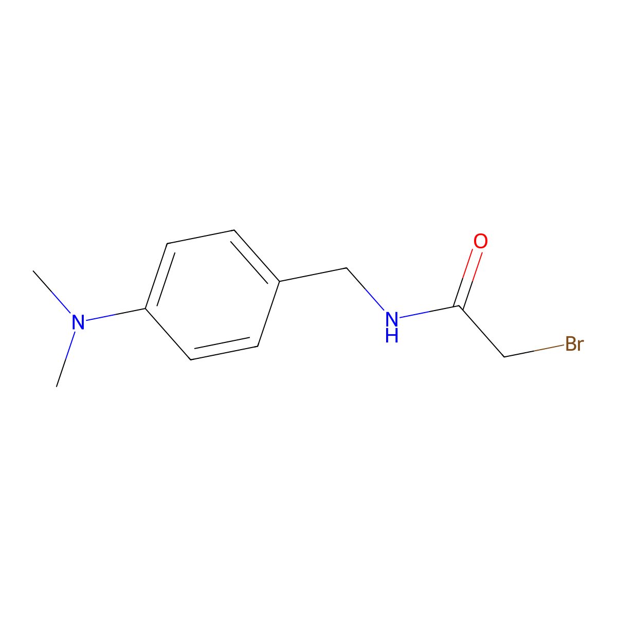 2-Bromo-n-[4-(dimethylamino)benzyl]acetamide molecular structure, CAS 1339403-46-1
