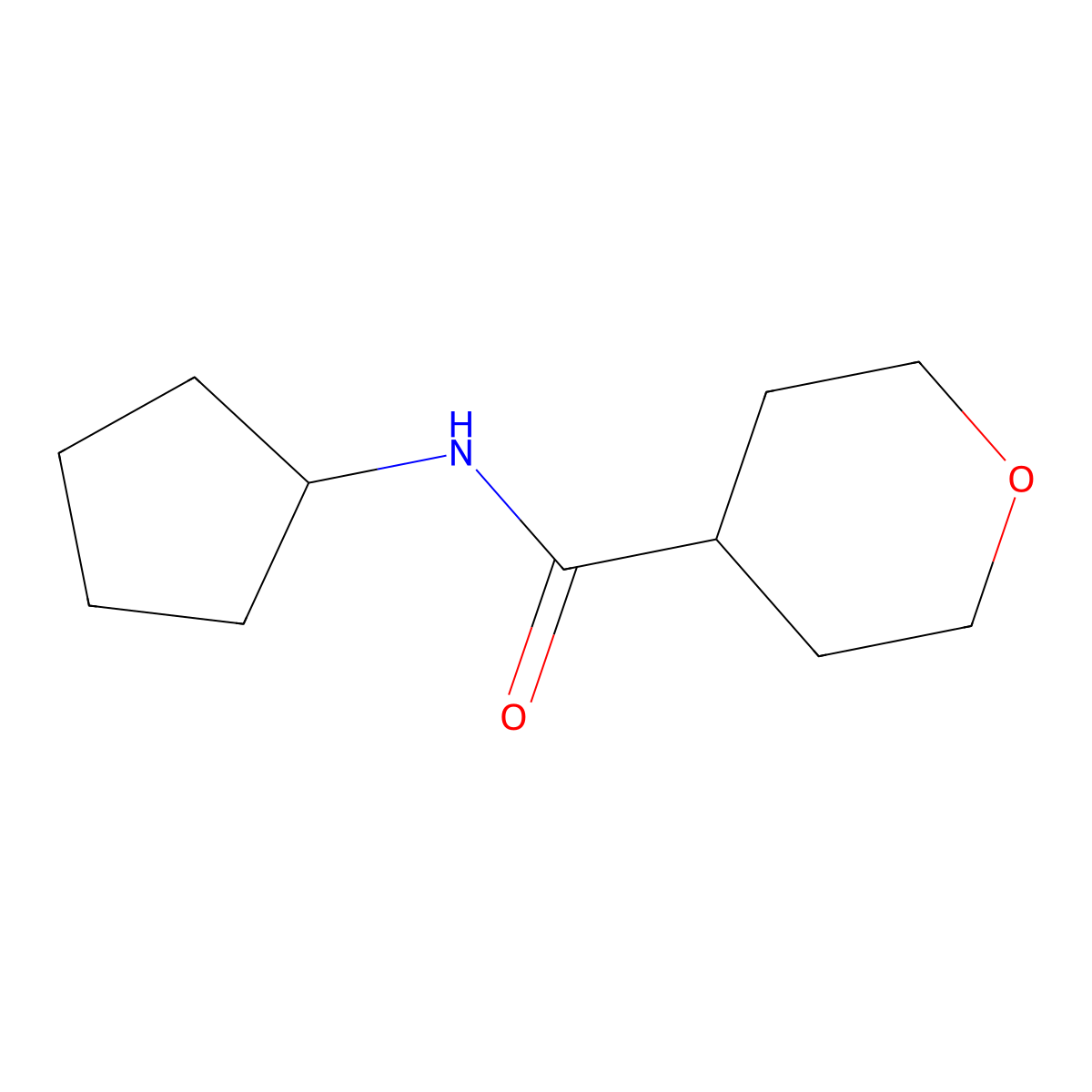 N-cyclopentyloxane-4-carboxamide molecular structure, CAS 1339403-49-4