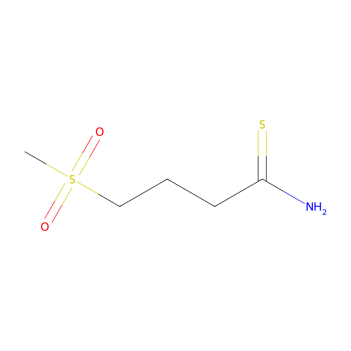 4-Methanesulfonylbutanethioamide molecular structure, CAS 1339404-21-5