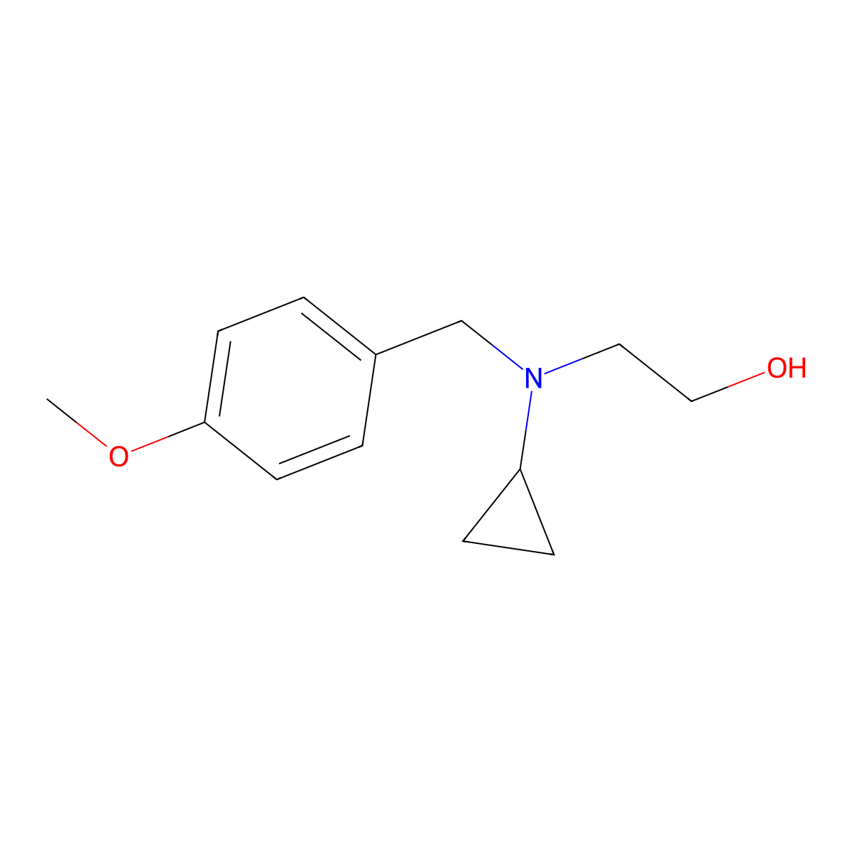 2-[Cyclopropyl-(4-methoxy-benzyl)-amino]-ethanol molecular structure, CAS 1339404-59-9