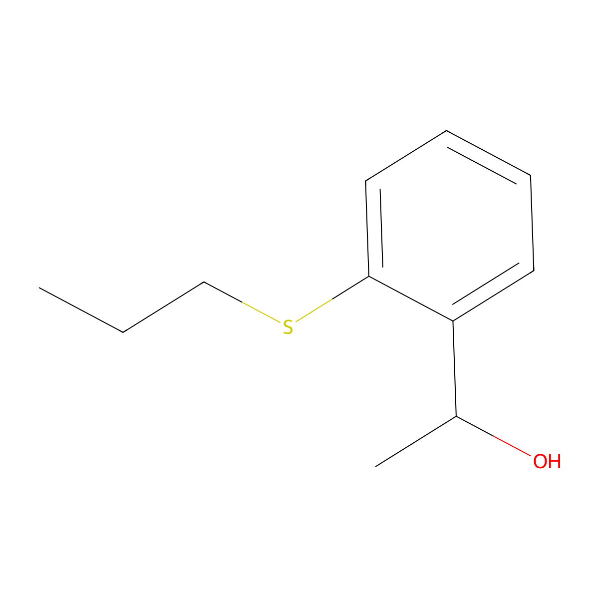 1-[2-(n-Propylthio)phenyl]ethanol molecular structure, CAS 1339405-71-8