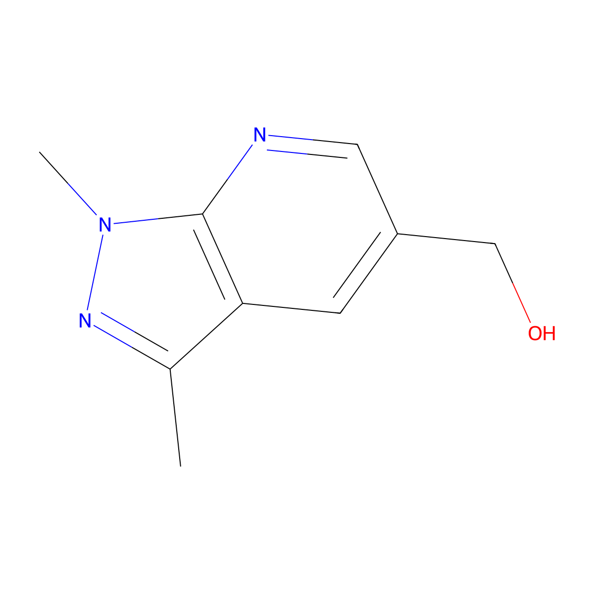 (1,3-Dimethyl-1H-pyrazolo[3,4-B]pyridin-5-YL)methanol molecular structure, CAS 1339406-37-9