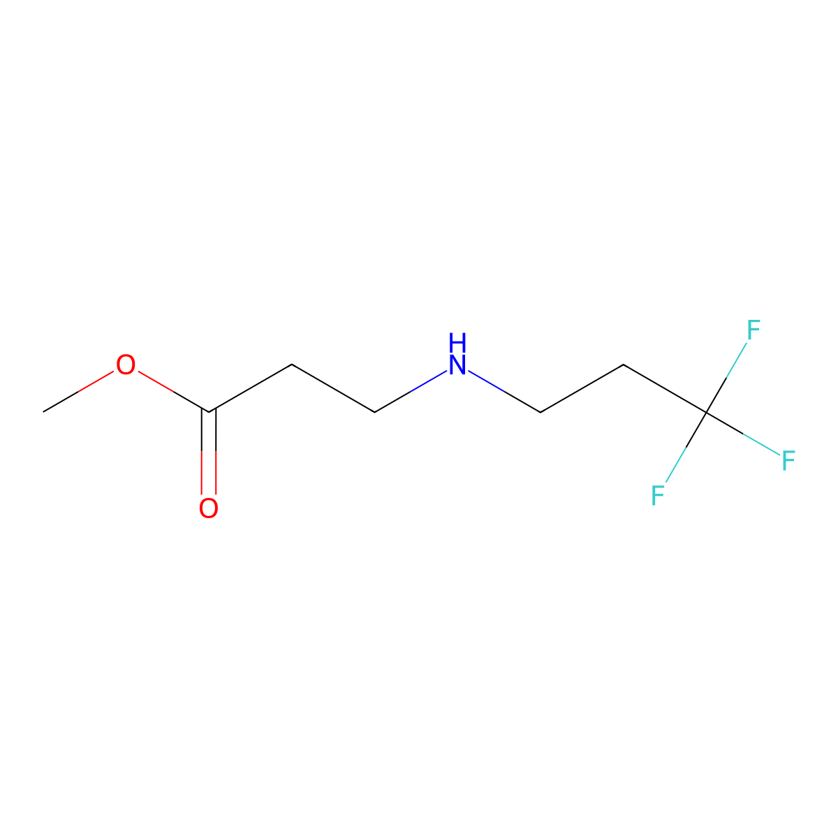 Methyl 3-[(3,3,3-trifluoropropyl)amino]propanoate molecular structure, CAS 1339406-54-0