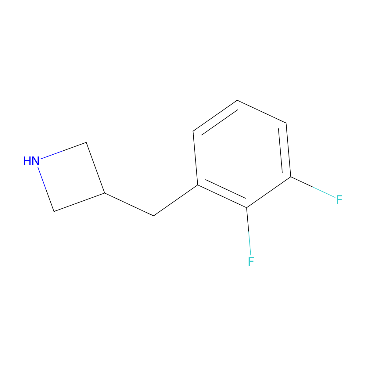3-(2,3-Difluorobenzyl)azetidine molecular structure, CAS 1339407-05-4