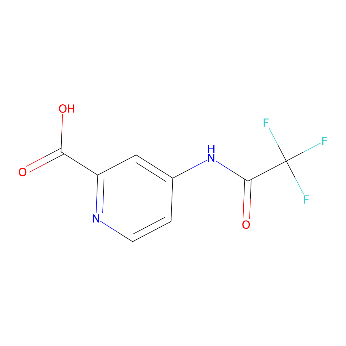 4-(2,2,2-Trifluoroacetamido)picolinic acid molecular structure, CAS 1339408-43-3