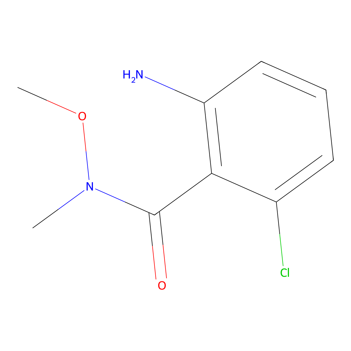 2-amino-6-chloro-N-methoxy-N-methylbenzamide molecular structure, CAS 1339410-44-4