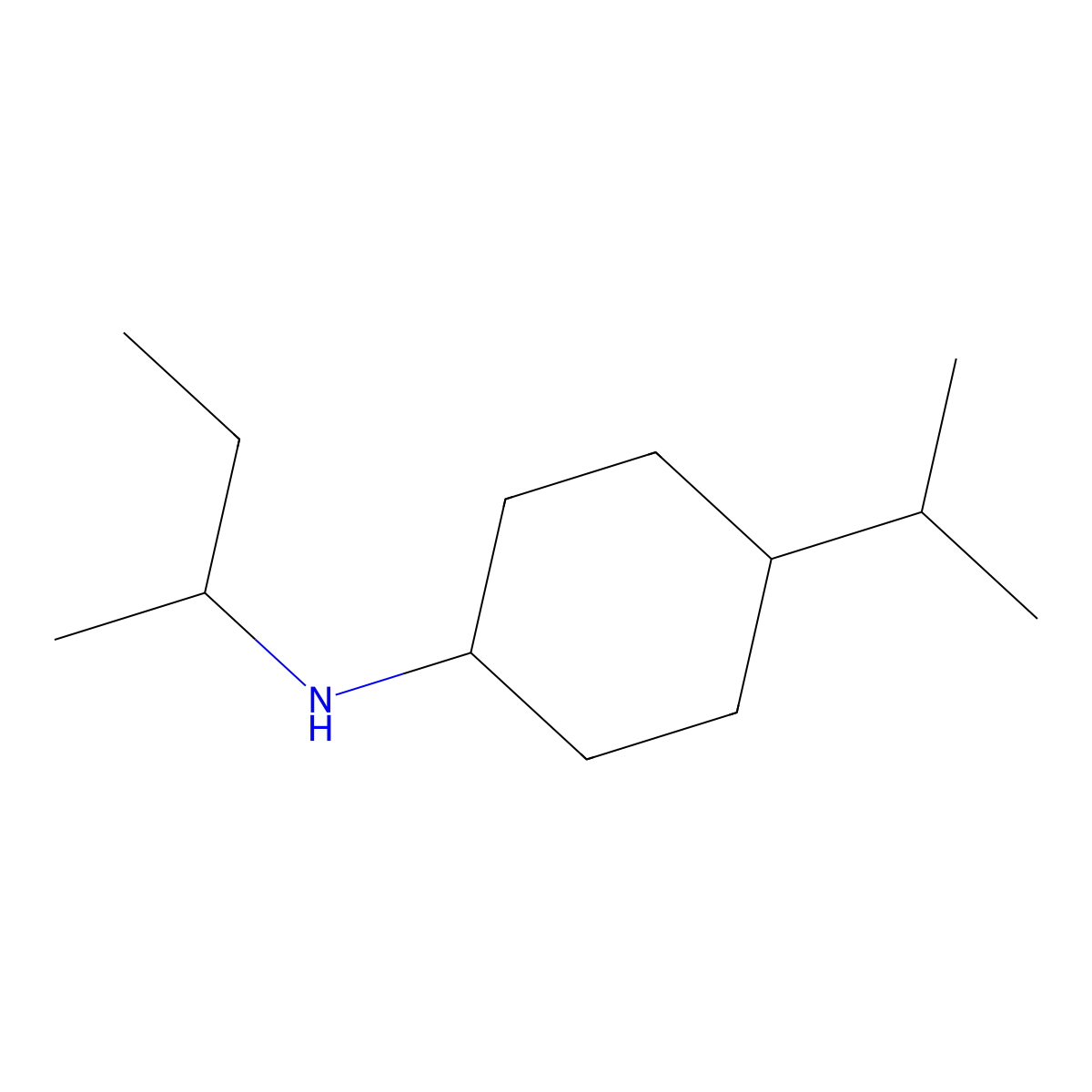 N-(Butan-2-yl)-4-(propan-2-yl)cyclohexan-1-amine molecular structure, CAS 1339412-09-7