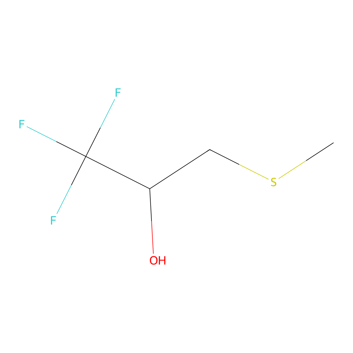 1,1,1-Trifluoro-3-(methylsulfanyl)propan-2-ol molecular structure, CAS 1339412-21-3