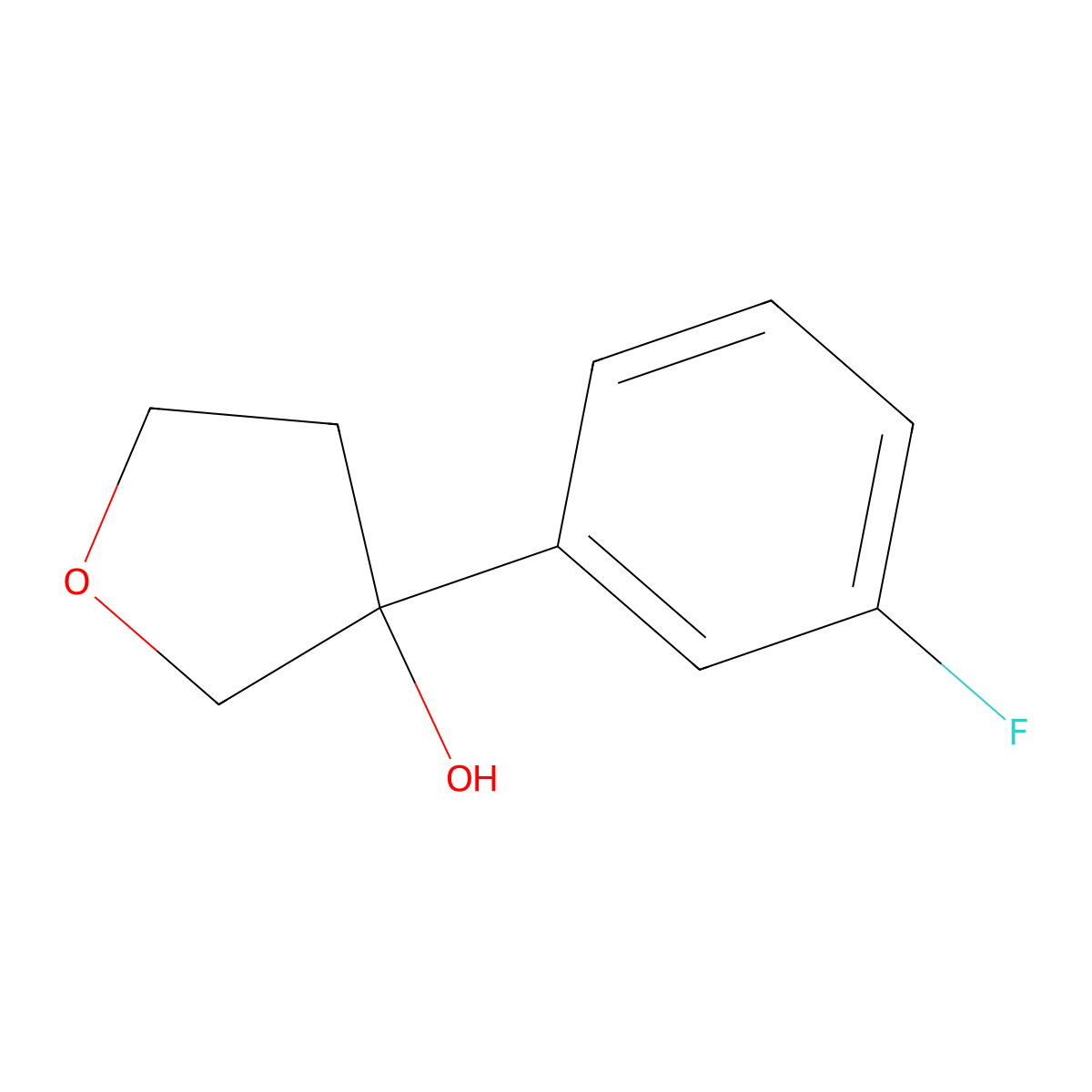 3-(3-Fluorophenyl)tetrahydro-3-furanol molecular structure, CAS 1339412-29-1