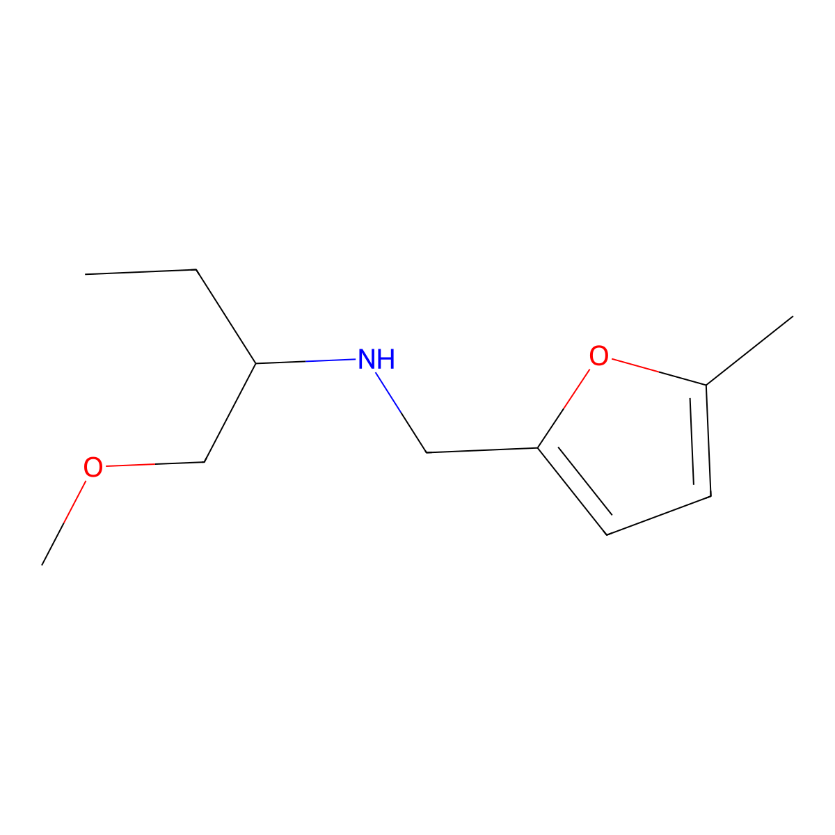 (1-Methoxybutan-2-yl)[(5-methylfuran-2-yl)methyl]amine molecular structure, CAS 1339412-79-1