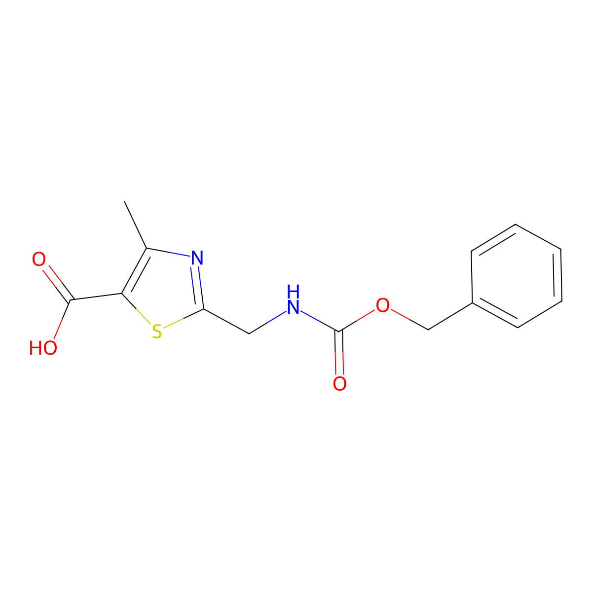 2-({[(Benzyloxy)carbonyl]amino}methyl)-4-methyl-1,3-thiazole-5-carboxylic acid molecular structure, CAS 1339415-20-1