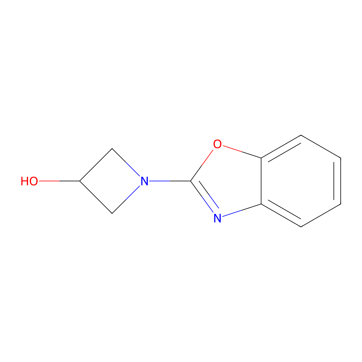 1-(Benzo[d]oxazol-2-yl)azetidin-3-ol molecular structure, CAS 1339417-63-8