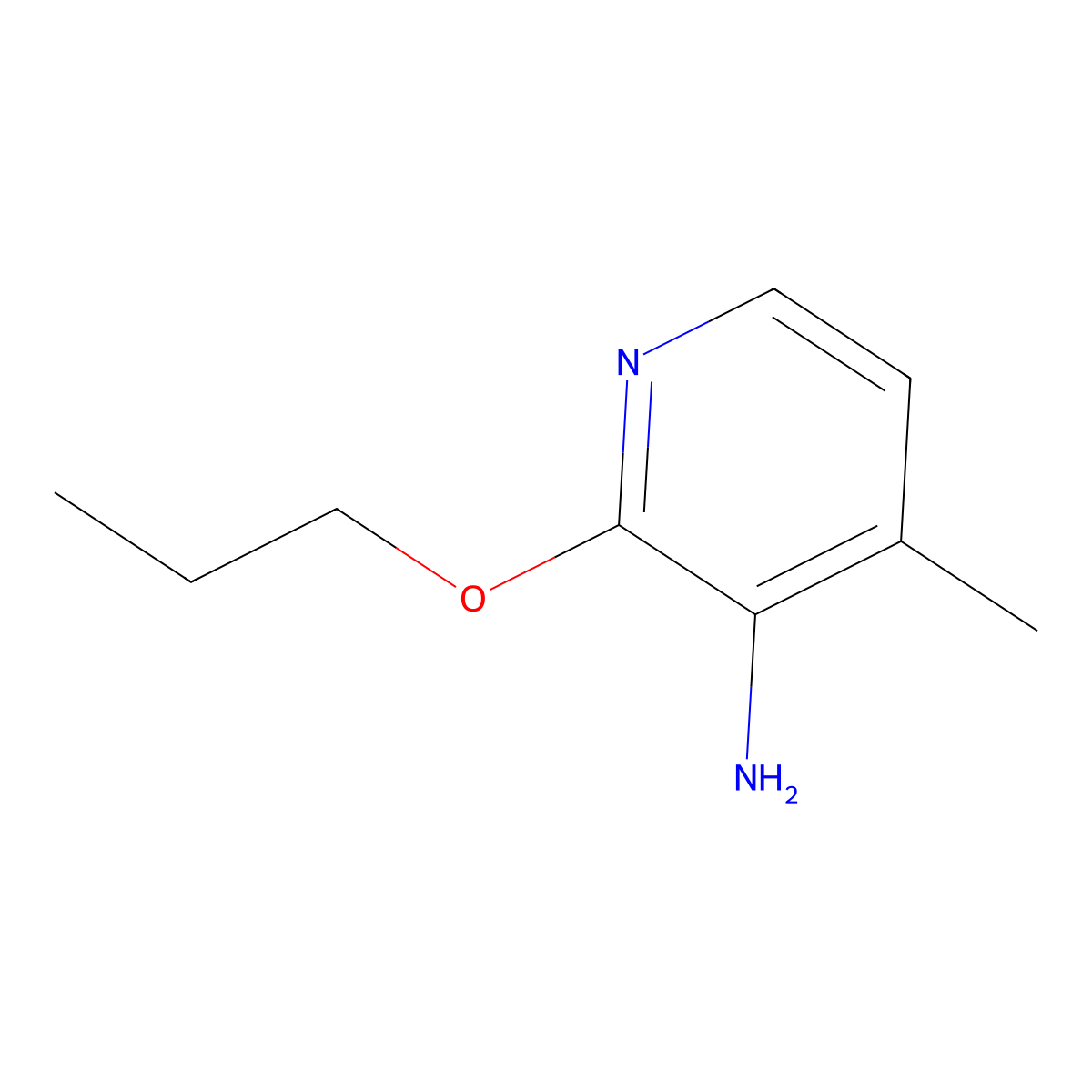 4-Methyl-2-propoxypyridin-3-amine molecular structure, CAS 1339418-46-0