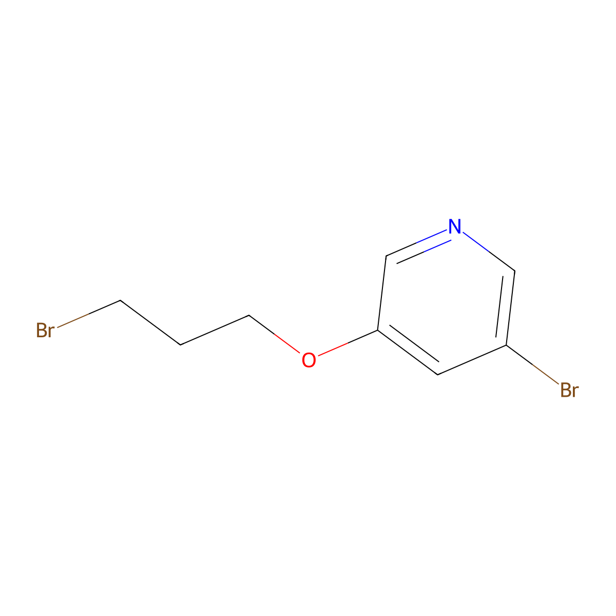 3-Bromo-5-(3-bromopropoxy)pyridine molecular structure, CAS 1339418-89-1