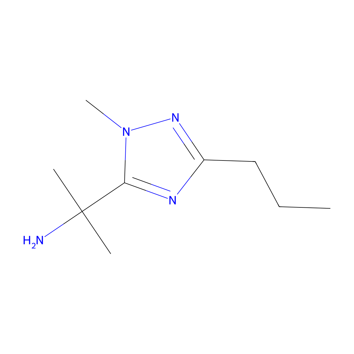 2-(1-Methyl-3-propyl-1h-1,2,4-triazol-5-yl)propan-2-amine molecular structure, CAS 1339418-92-6