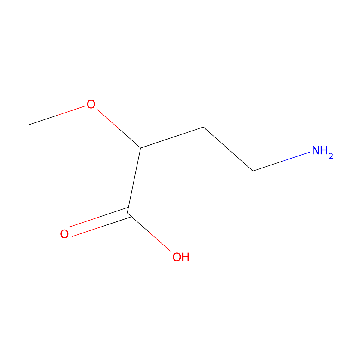 4-Amino-2-methoxybutanoic acid molecular structure, CAS 1339419-26-9