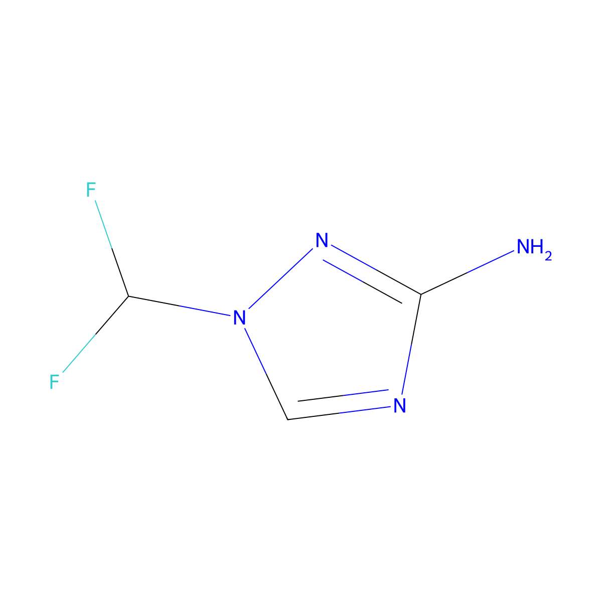 1-(difluoromethyl)-1H-1,2,4-triazol-3-amine molecular structure, CAS 1339420-52-8