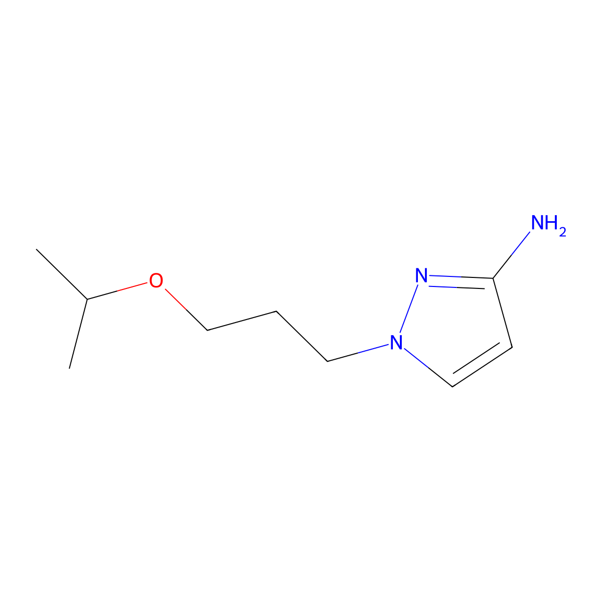 1-(3-Isopropoxypropyl)-1h-pyrazol-3-amine molecular structure, CAS 1339422-72-8
