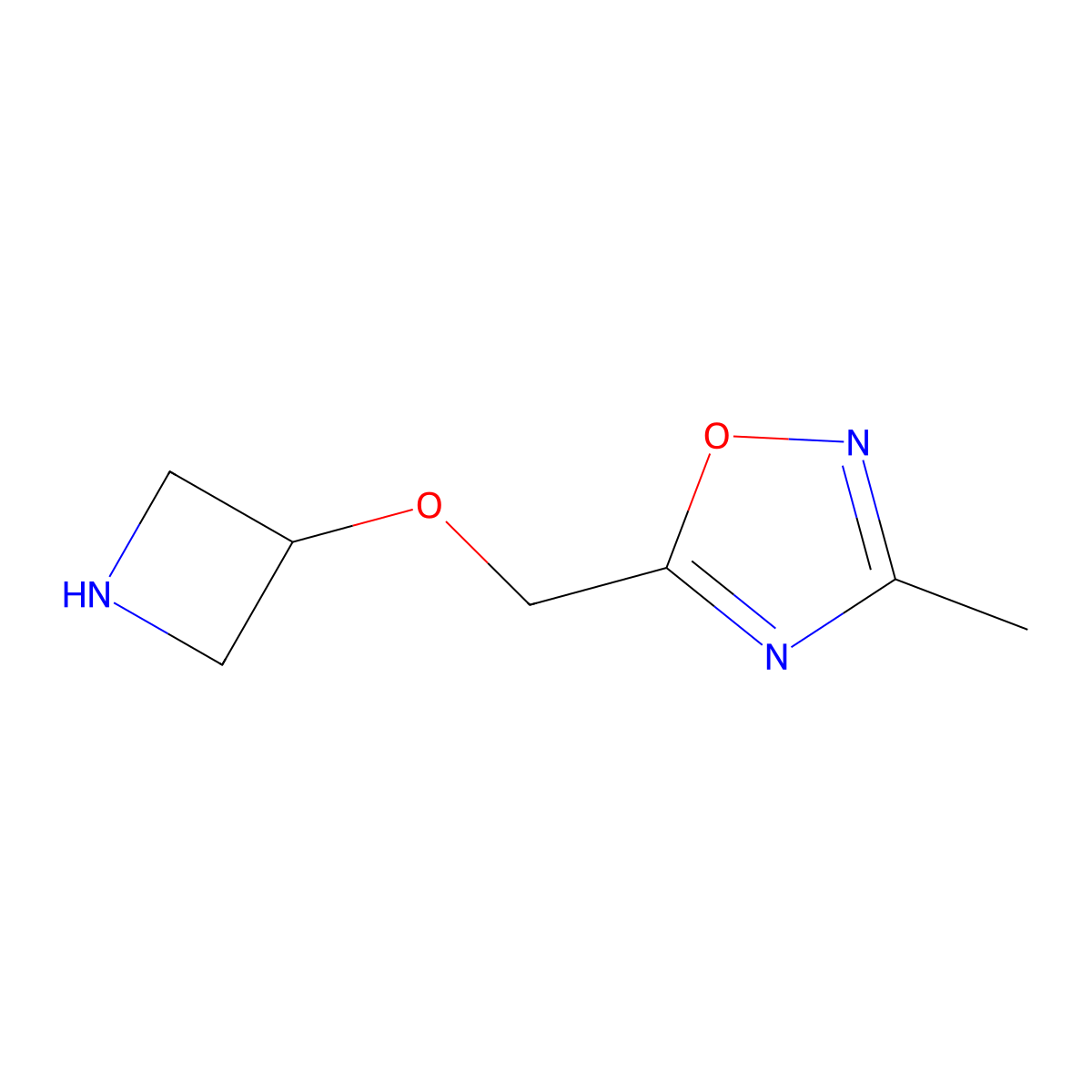 5-[(Azetidin-3-yloxy)methyl]-3-methyl-1,2,4-oxadiazole molecular structure, CAS 1339433-93-0