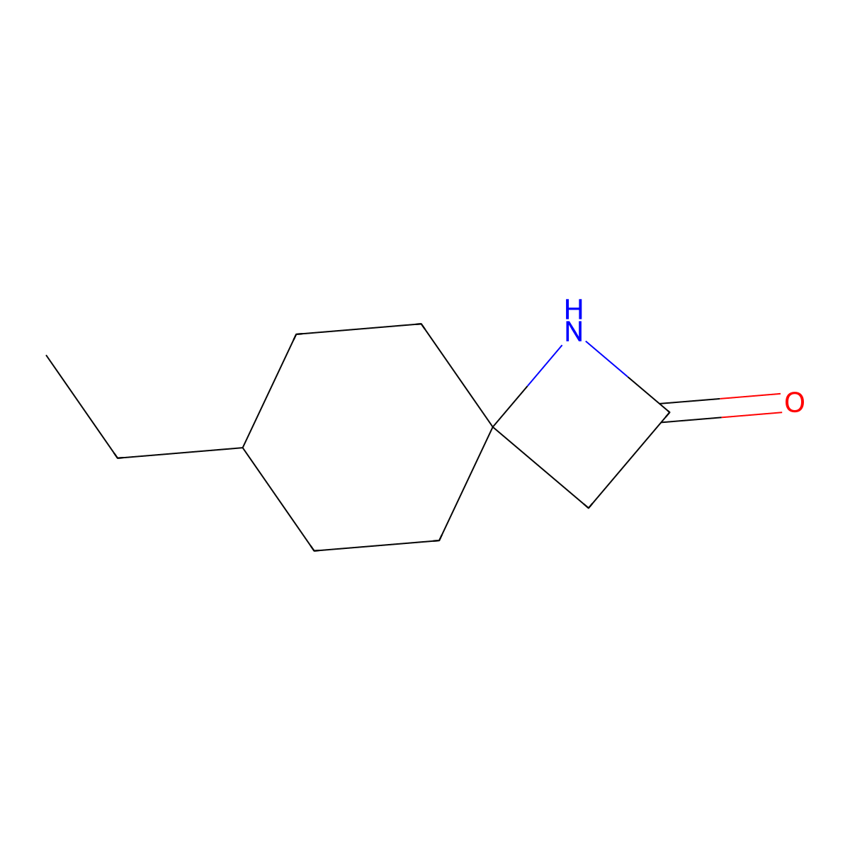 7-Ethyl-1-azaspiro[3.5]nonan-2-one molecular structure, CAS 1339435-12-9