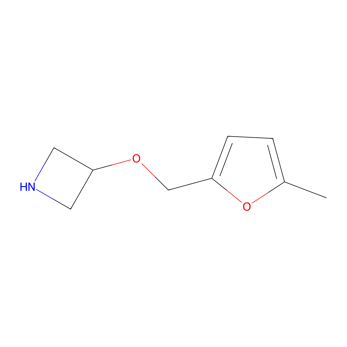 3-[(5-Methylfuran-2-yl)methoxy]azetidine molecular structure, CAS 1339436-21-3