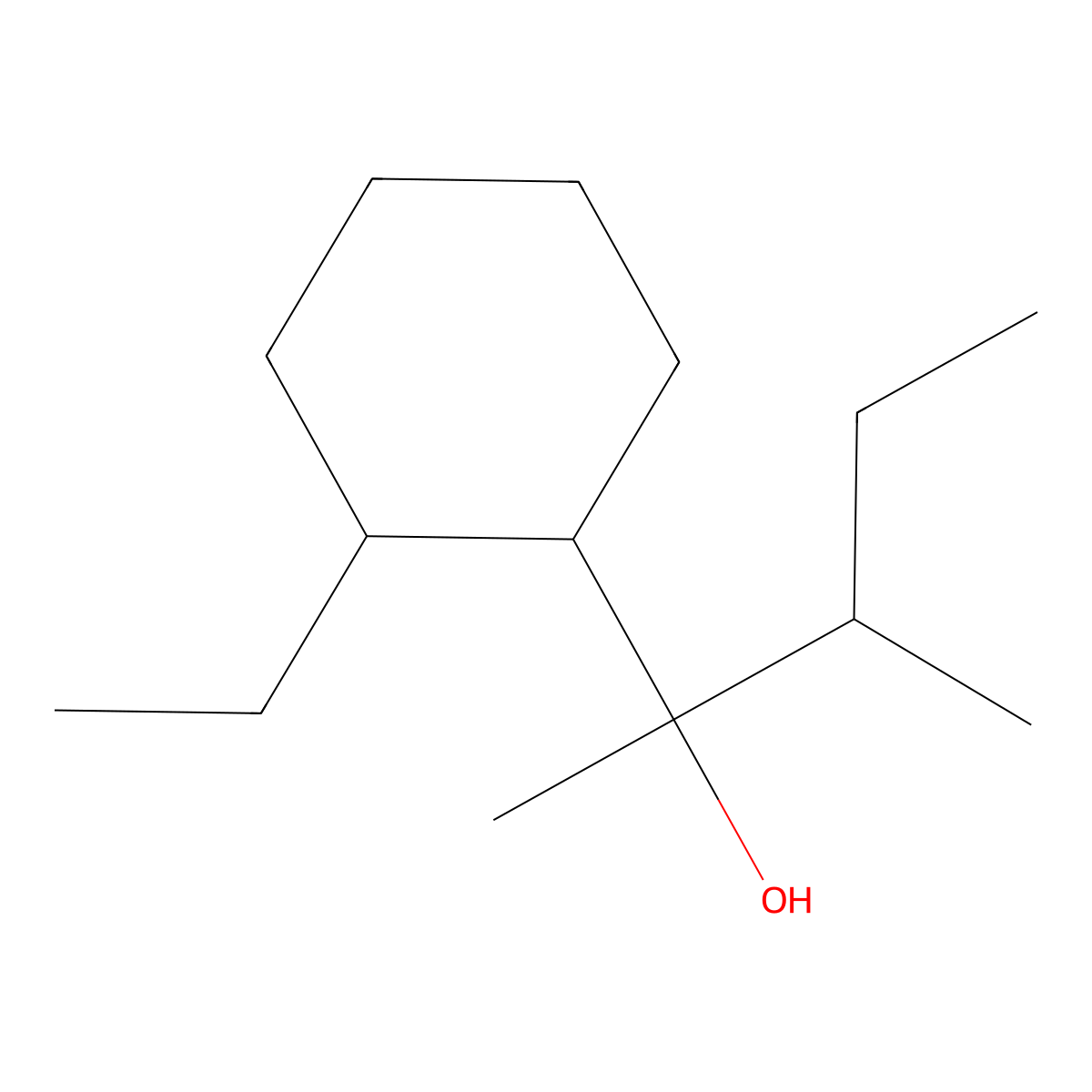 2-(2-Ethylcyclohexyl)-3-methylpentan-2-ol molecular structure, CAS 1339436-24-6